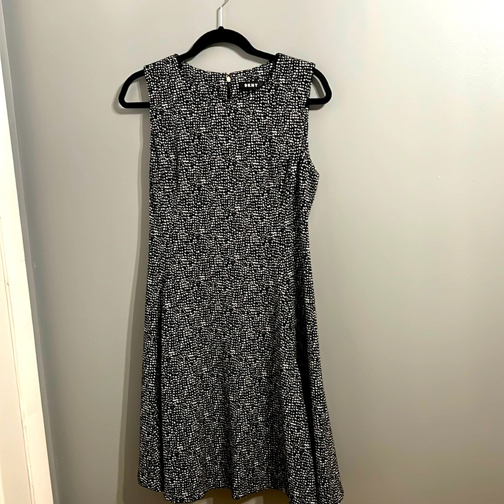 DKNY black and white dress.